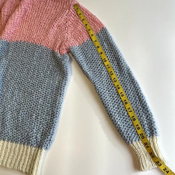 SANDRO Paris Obeline Color Block Openwork Sweater Size 3 (Large) - Picture 15 of 16